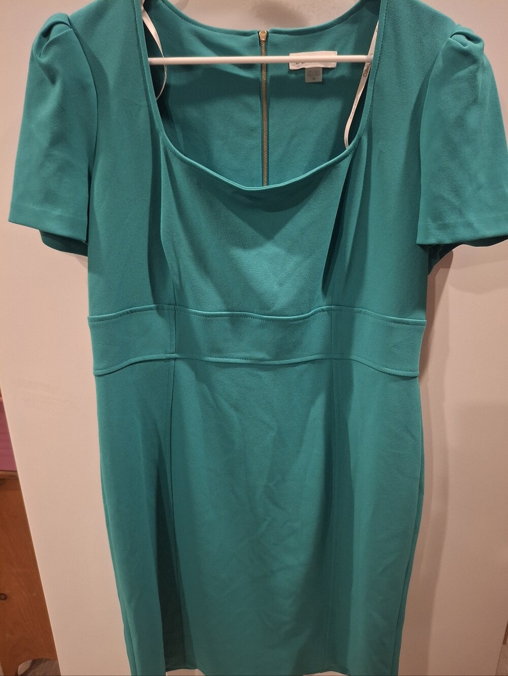 Calvin Klein Turquoise Short-Sleeve Sheath Dress